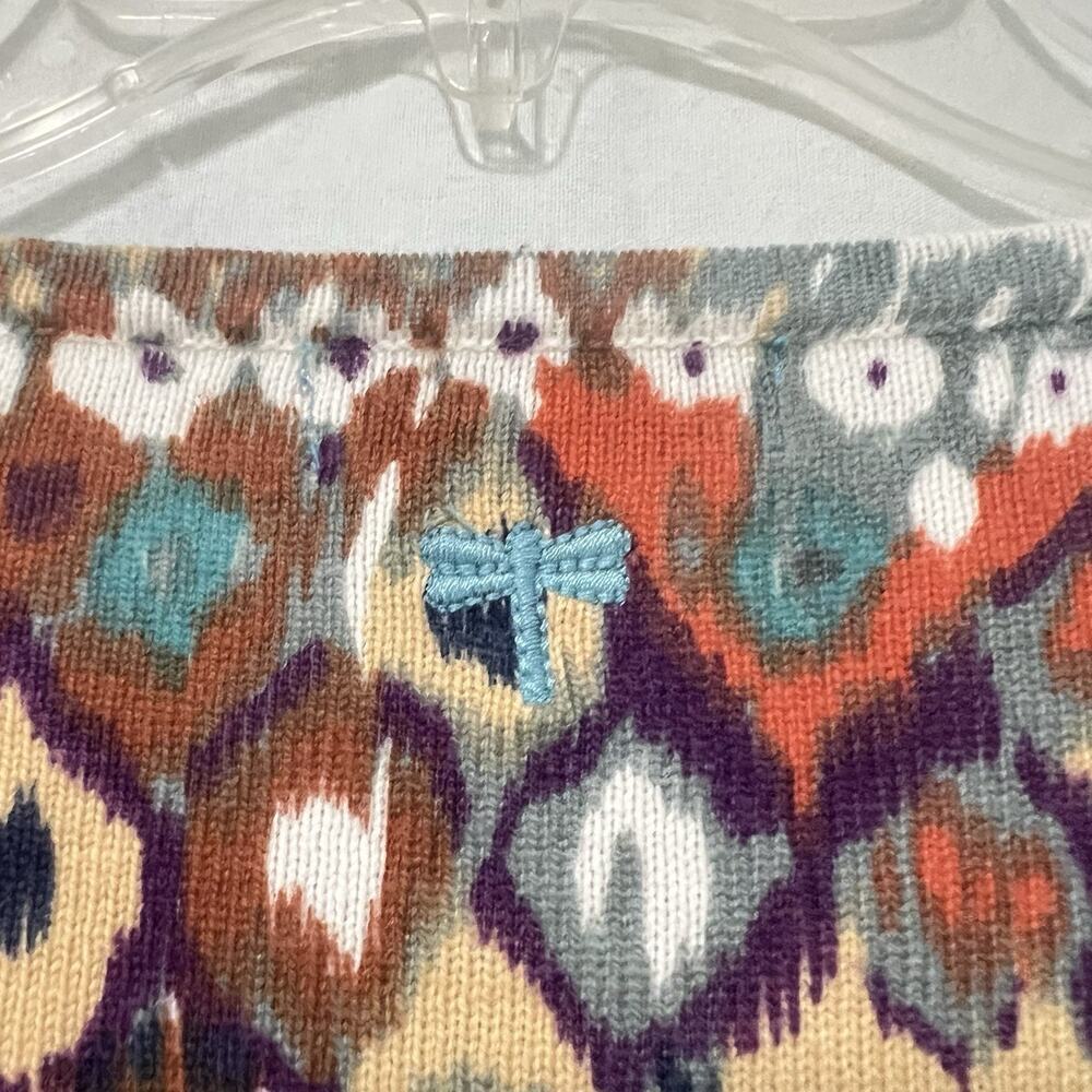 Tyler Boe Dolman Sleeve Sweater Cotton Cashmere Blend Size Small Geometric Aztec - Picture 8 of 12